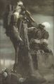 A piece of artwork from the Halo Graphic Novel depicting Tartarus sitting on a throne.
