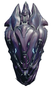 A render of the Kalu'teh-pattern Breaching Carapace, cropped from the Halo Encyclopedia (2022 edition).