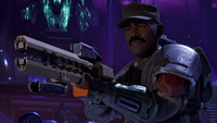 Avery Johnson wielding his M99 Stanchion in Halo: Campaign Evolved.