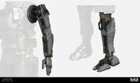 Concept art for the prosthetics useable with the Rakshasa armor core in Season 02: Lone Wolves.