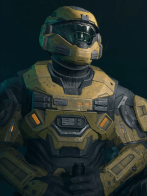 Halo Infinite Player Spartan as Depicted in the Halo Infinite Season 2 Introduction.
