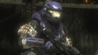 A customized SPARTAN-B312 wearing the default variant of Mark V [B].