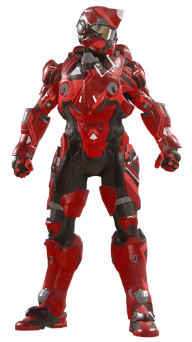 Render of the Decimator armor, introduced in the Hammer Storm update.