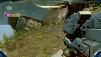 First-person view of the M6/E by Edward Buck in the Halo 5: Guardians campaign.