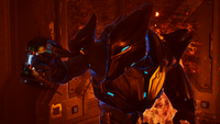 'Zamamee with his weapon raised.