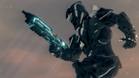 A Venator-clad Spartan with an MA5D assault rifle in Halo 5: Guardians.