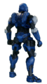 Soldier in Halo 3 as viewed from the back.