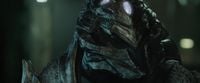 Closeup of a Zealot's helmet in Halo 4: Forward Unto Dawn.