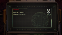 A terminal's screen immediately after its activation.
