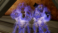 A Spartan deploys a holographic decoy in Halo 4.