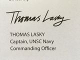 Thomas Lasky's signature.