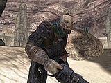 A Jiralhanae stripped of most of his power armor. Note that Jiralhanae in Halo 3 have shaved faces and a carefully groomed beard.