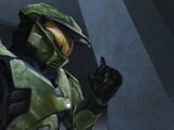 John-117 holding the M4 field disk retrieved from Jenkins's helmet in Halo: Combat Evolved.