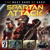 Cover art for the in-universe game Spartan Attack.