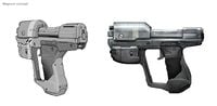 Concept art of the M6H. Note that it closely resembles the M6G from Halo: Reach.