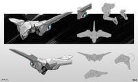 Concept art of a large winged Sentinel for Halo Infinite.
