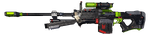 A cropped screenshot of the SRS99-S7 AM sniper rifle with the Abbey Lime coating on it.