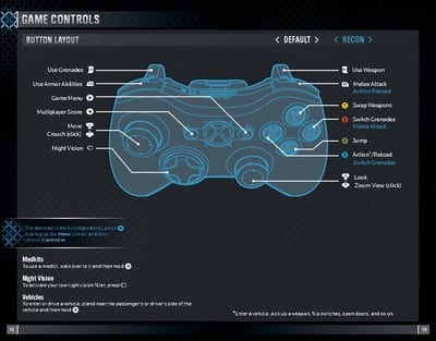 Halo: Reach game manual