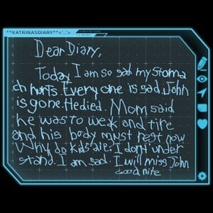 A snippet of Katrina's diary.