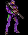 The Purple Spartan action figure.