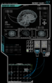The UI for John-117's brain scan during his augmentation.