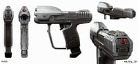 Concept art of the M6D in Halo: Campaign Evolved.