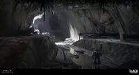 Concept art of a cave on Installation 07.