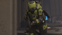 A Spartan equipped with HAZMAT core items from the Season 04 Battle Pass.