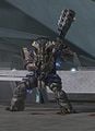 A Jiralhanae Chieftain with a gravity hammer in Halo: Reach.