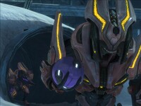 A General-clad Sangheili in Halo: Reach multiplayer carrying a Riruku-pattern void maker on Breakpoint.