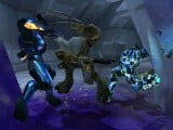 Two Sangheili Minors fighting a Flood attacker form.