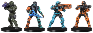 A cropped photo of the Fireteam Grizzly Spartans (cropped and re-ordered from the original)..