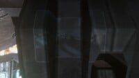 Screenshot of Hang 'em High on the support pillar by the spiral ramp.