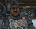 Close-up of Johnson in Halo: Anniversary.