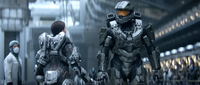 Palmer facing John-117 after the Didact's attack on Earth.