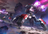 Blitz card art featuring spike turrets firing their spike cannons in Halo Wars 2.