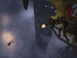 A UNSC Army trooper on Six's Falcon gunning down a Banshee.