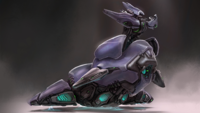 Rear concept art of the Type-58 Wraith for Halo 5: Guardians