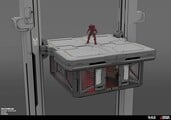 Concept art for the elevator.