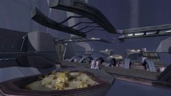 High Charity's Hanging Garden B in Halo 2: Anniversary campaign level Gravemind.