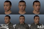 Models of UNSC Naval personnel in Halo 4.