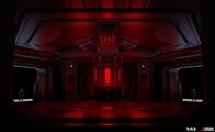 The previous concept art explored with red lighting.