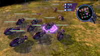 A group of Choppers on Shield World 0459 in Halo Wars.