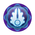 The emblem used to identify the Covenant faction in Halo Wars, fashioned after a Hierarch's headdress.