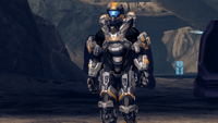 A member of Fireteam Switchback walking to their extraction Pelican after their jailbreak thanks to Fireteams Crimson and Lancer.
