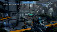Coordinates are displayed and Pan Cam is enabled in Halo 4.