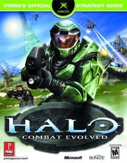 Cover of the digital edition of "Halo: Combat Evolved: Prima's Official Strategy Guide." Differences with the print edition's cover are minimal.
