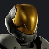 Unused artwork of Kurt Ambrose wearing full Semi-Powered Infiltration armor, for the Halo Encyclopedia (2022 edition). Close up of the helmet