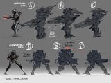 Concept art of various Soldier types.