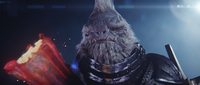 Tartarus holding the Mark of Shame brander in Halo 2: Anniversary.